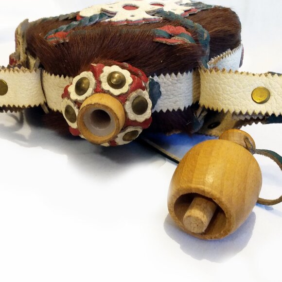 Vintage Hungarian Wooden-Horsehair Hand Crafted Canteen-Kulacs-Flask - Picture 10 of 13